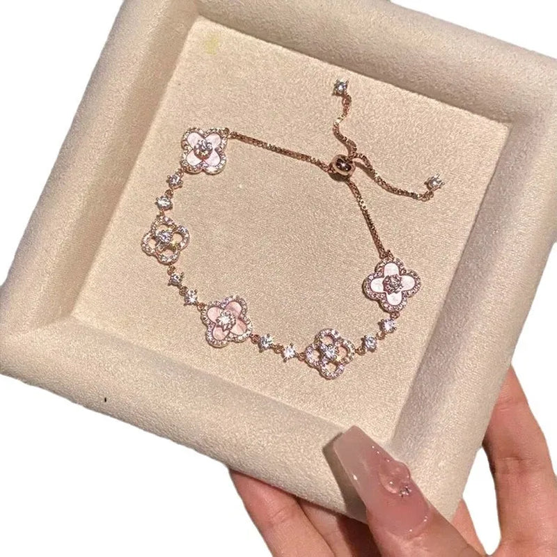 Shiny and Shiny Bracelet Exquisite and Versatile Light Luxury Bracelet Niche Adjustable Drawstring Wholesale for Women