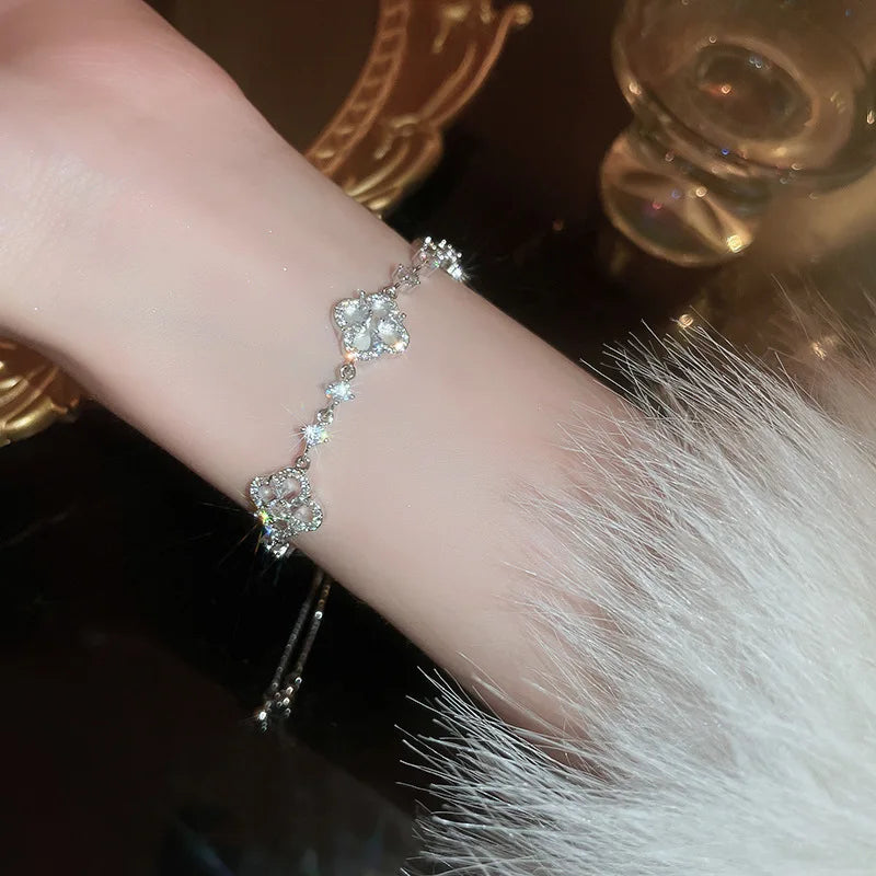Shiny and Shiny Bracelet Exquisite and Versatile Light Luxury Bracelet Niche Adjustable Drawstring Wholesale for Women