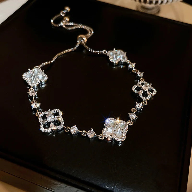 Shiny and Shiny Bracelet Exquisite and Versatile Light Luxury Bracelet Niche Adjustable Drawstring Wholesale for Women