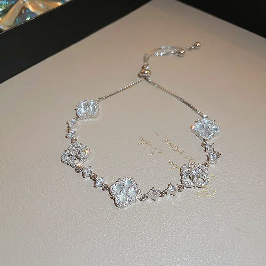 Shiny and Shiny Bracelet Exquisite and Versatile Light Luxury Bracelet Niche Adjustable Drawstring Wholesale for Women